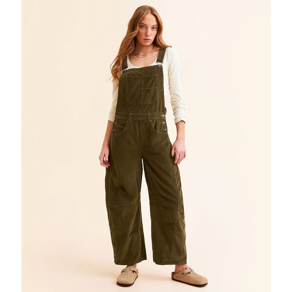 New Free People Good Luck Corduroy Overalls Size XS - Picture 3 of 16